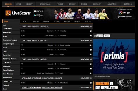 live scores powered by livescore